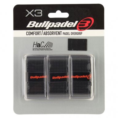 Bullpadel overgrip zwart (per 3)