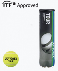 Yonex TOUR tennisballen - ITF approved - 4stuks - Yonex TOUR tennisballen - ITF approved - 4stuks - gasgevuld